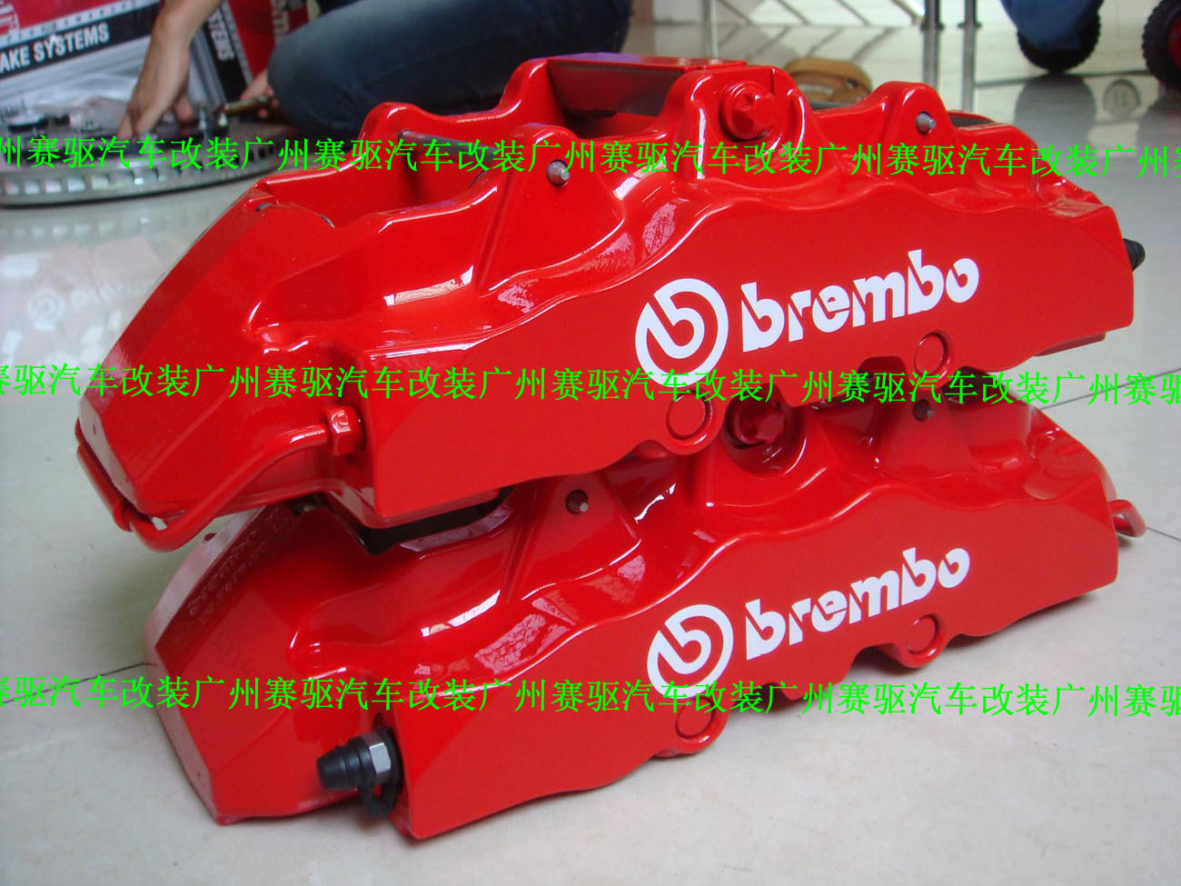 奔驰GLK350 宝马X5/X6 改装BREMBO 8活塞卡钳 奔驰宝马八活塞鲍鱼 380MM刹车盘