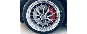 黑武士  Audi -A6 Avant改装CP 8520  6pot 搭配DIC38034mm孔线碟