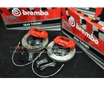 奔驰C200 C300改装BREMBO F50刹车套装 对向大四活塞卡钳 可配380MM加大盘