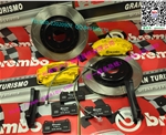 智跑提升刹车系统改BREMBO F40刹车套装小四活塞刹车卡钳